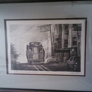 rare 1970'S John Kelly hand signed pencil sketch